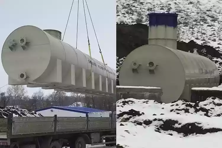 Цилиндрический бак для питьевого водоснабжения